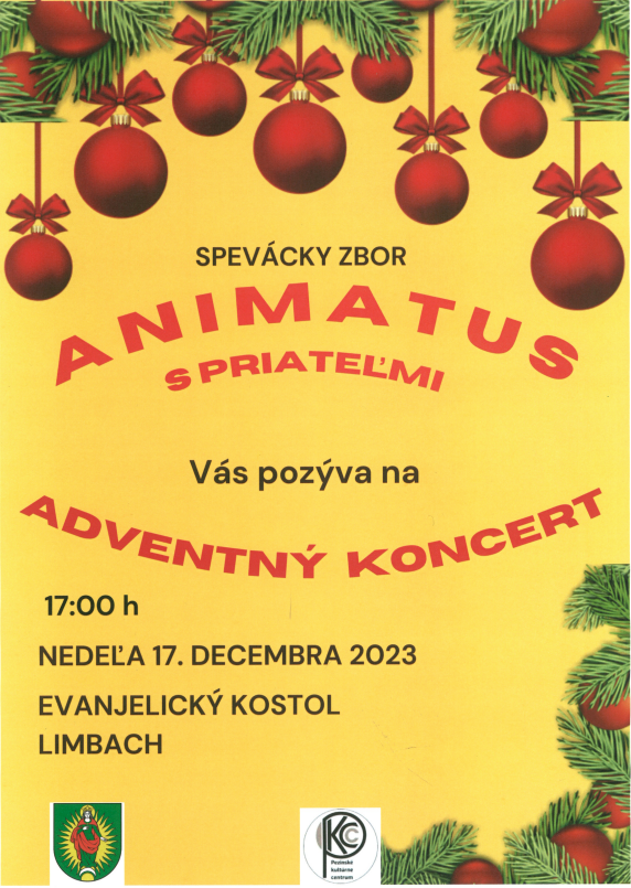 Pozvánka na Adventný koncert 17.12.2023 v evanjelickom kostole