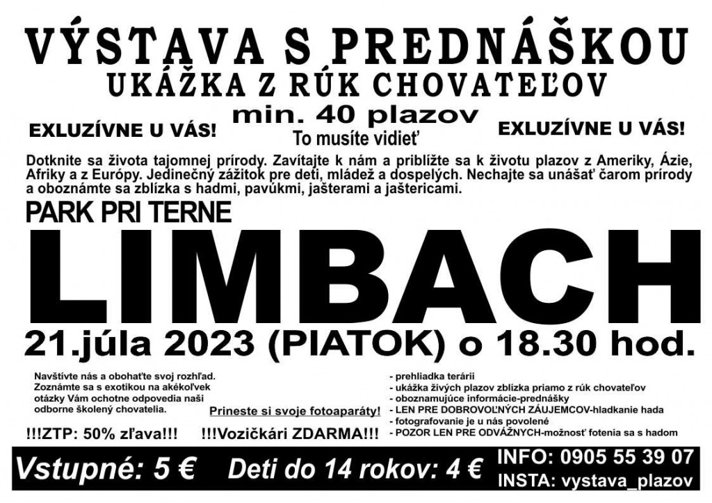 Výstava plazov Limbach